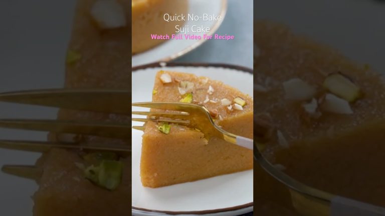 No-Bake Suji Cake Recipe #cakerecipe #easydessert #dessertrecipe #suji #sujicake #dessert