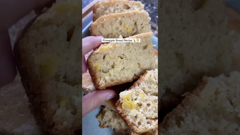 Pineapple Bread recipe- easy to make & eat! 💛😋😋 #baking #bread #recipes #desserts #foodie #eat