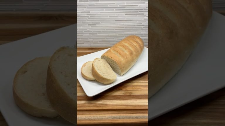 EASY FRENCH BREAD – Full Recipe Link in Description #Bread #Baking  #Homemade #FoodShorts #Shorts