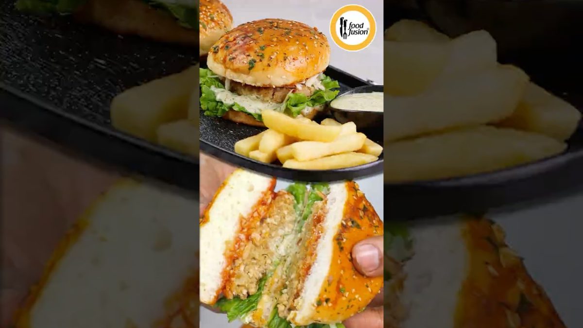 Street Style Tawa Burger Recipe by Food Fusion
