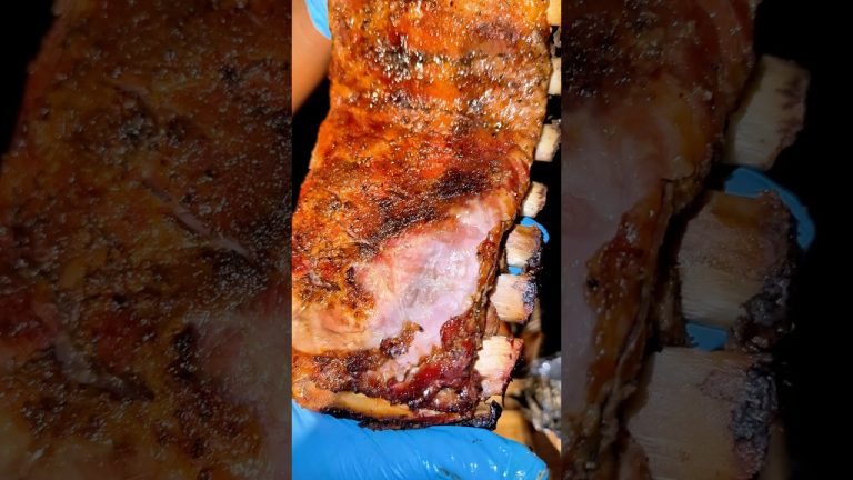 Loved how these came out for the homemade McRibs #ribs #smoker #bbq