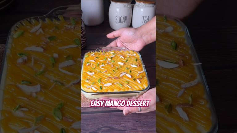 Quick And Easy Mango Dessert Recipe #dessertrecipe #mango #summerdessert #summer #madhaviskitchen