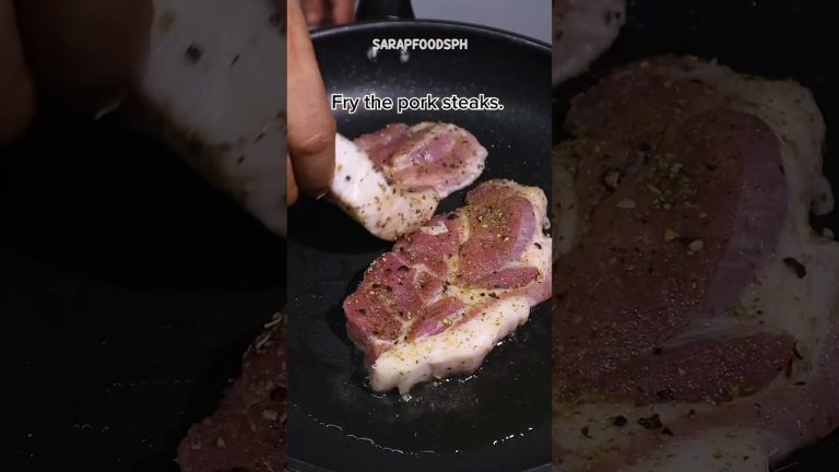 SIZZLING PORK STEAKS 😮 #pork #sizzlingporksteak #steak #grow #follow #like #follow #recipe #menu