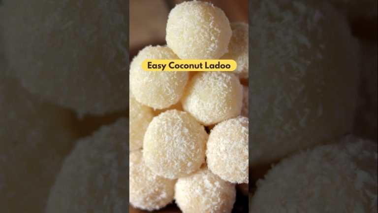 I always make Coconut Ladoo like this. East & Quick