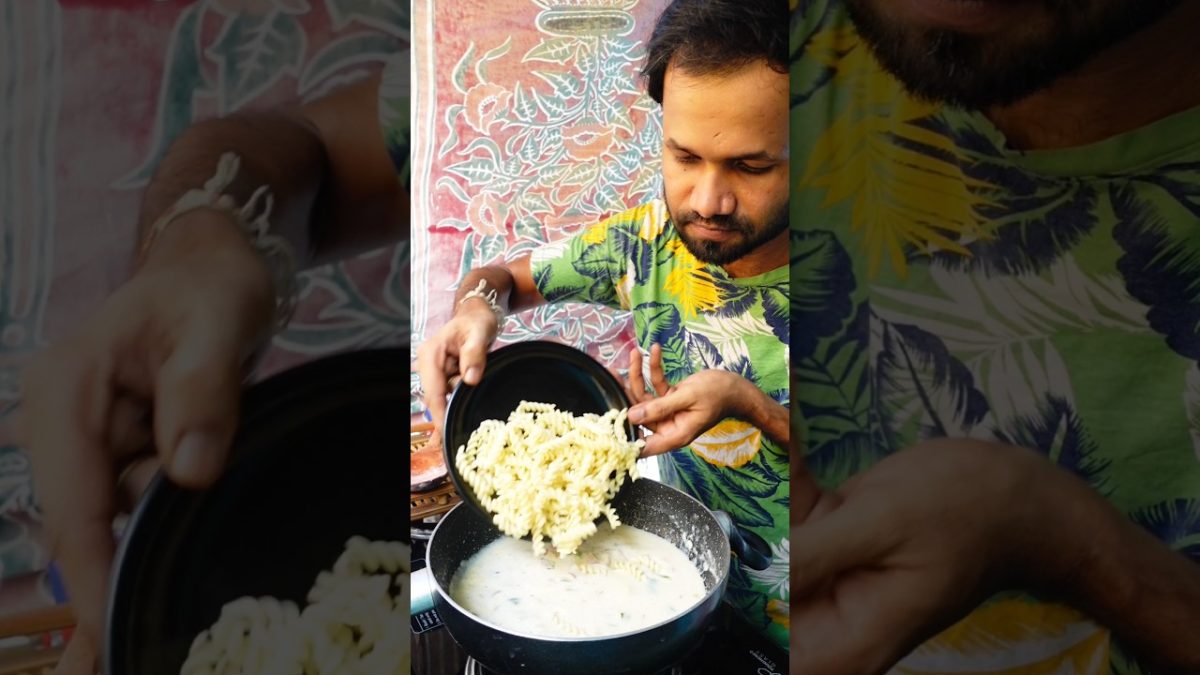 White Sauce Pasta 🤤😋 || #shortsfeed #food #cooking #pasta #whitesaucepasta @vinstalentVT