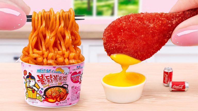 Amazing Miniature Cooking Beef Recipe 🥩 How to Make Fried Chicken, Beef Steak, Pink Noodles