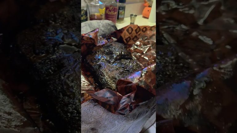 look at THAT BRISKET. First time smoking one 🔥 #bbq #smokegrill #brisket #meat