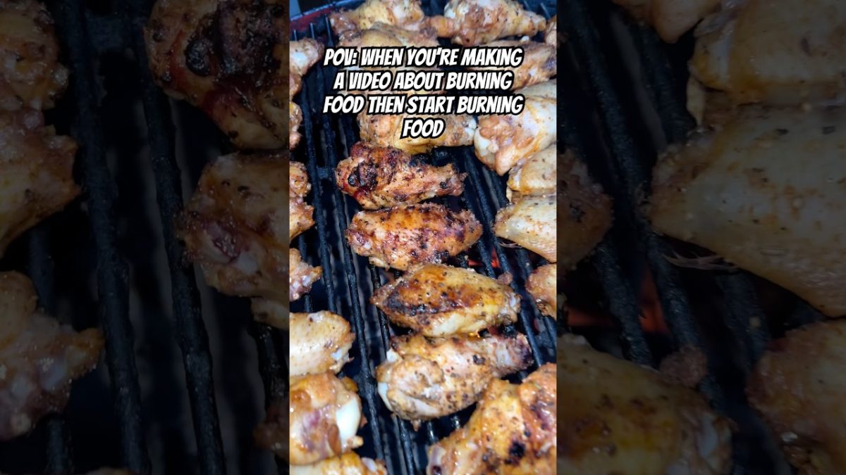 Less yapping and more watching your food on the grill #grill #wings #bbq #chickenwings