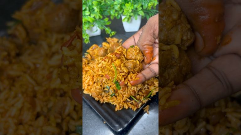 💢💥Quick and easy Soya rice 😋🤩 | Yummy and tasty 😋 #reels #shorts #recipe #verityrice