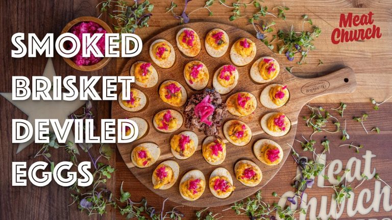 Make these Smoked Brisket Deviled Eggs for Easter!