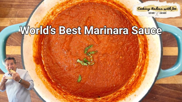 World's Best Marinara Pasta Sauce Recipe with Spaghetti Cooking Italian with Joe