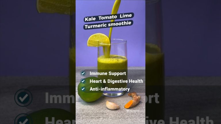 Kale Tomato Lime smoothie |  #smoothierecipes  #greensmoothie