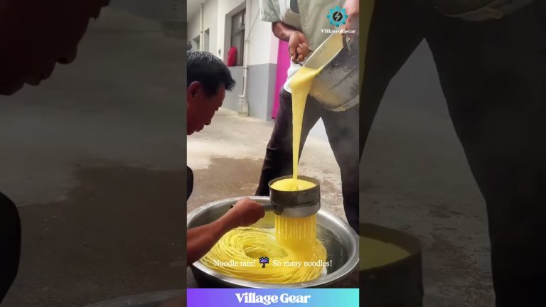 This Noodle Making Process is Oddly SATISFYING & Makes Me Hungry! 🍜😂 #noodles #oddlysatisfying