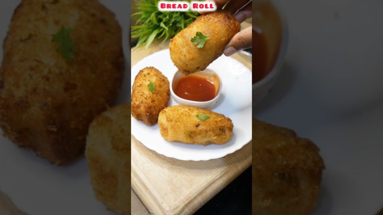 #Trending Bread Roll😋 #crunchy evening snacks #crispybreadrecipe #shorts