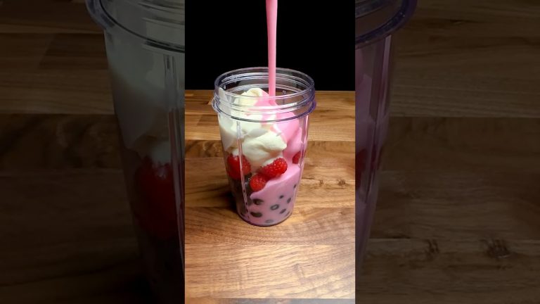 Blueberry Raspberry Smoothie! Refreshing Drink #shorts #asmr