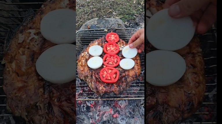 Have you ever eaten such delicious grilled fish in nature?