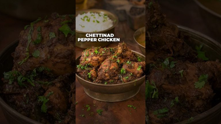Chettinad Pepper Chicken Masala | Pepper Chicken Dry #shorts #pepperchicken