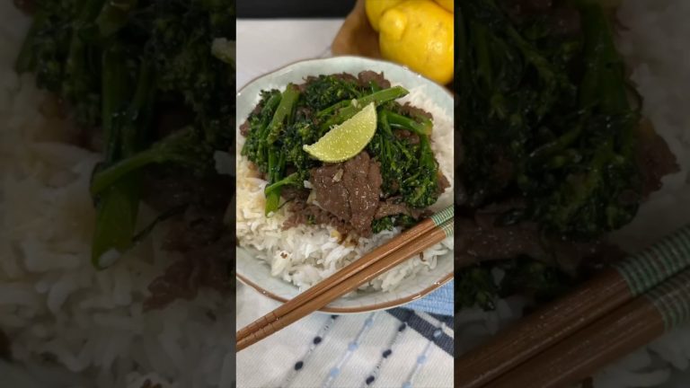 Easy Beef and Broccolini Stir-Fry in under 30 minutes!  One pot meal!