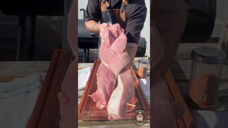 CARRÉ DE CERDO TRENZADO 🐷🧬 #bbq #smoker #chargriller