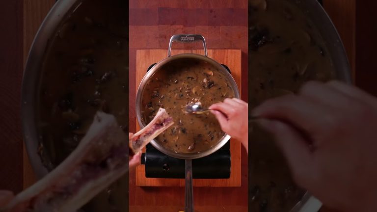 Steak w/ Bone Marrow Frites 🥩🍟 #asmr #asmrcooking #shorts