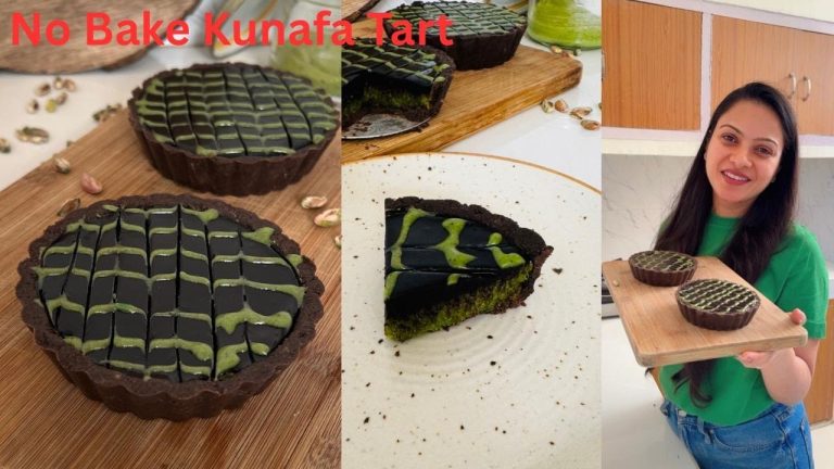 No Bake Kunafa Chocolate Tart | Easy Dessert Recipe | Unique Kunafa Tart with Simple Ingredients