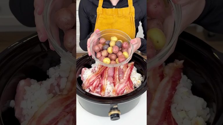 All in one crockpot dinner #recipe #easyrecipe #crockpot #slowcooker #pork #dinner