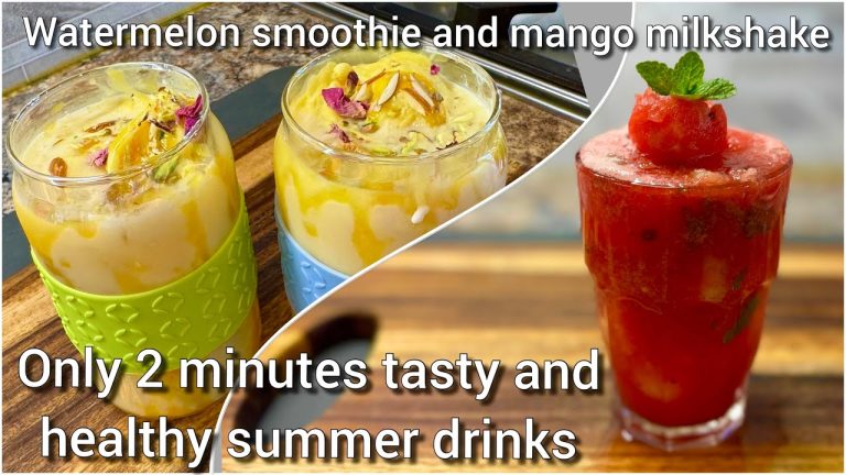 SUMMER SPECIAL: Watermelon and mango smoothie recipes | 2 minutes summer drinks | #howto #homemade