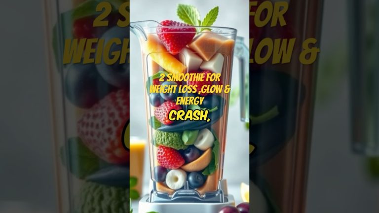 2 Smoothies For Weight loss,Glow & Energy (No Crash!) #shorts #smoothie #weightloss #glowingskin