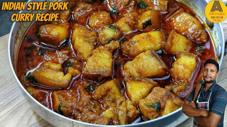 Easy Indian Style Pork Curry Recipe | Spicy Pork Curry With Tomato | Pork Gravy Recipe | Pork Curry