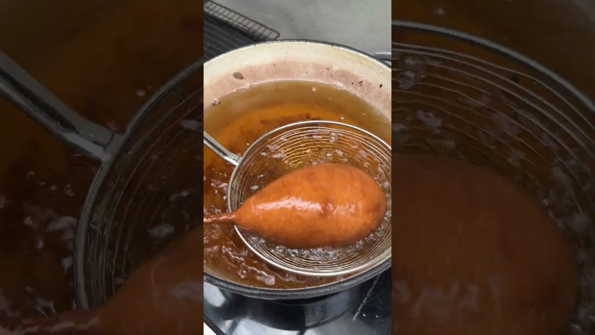 Cheesy BBQ Pull-Pork Corn Dog #Shorts