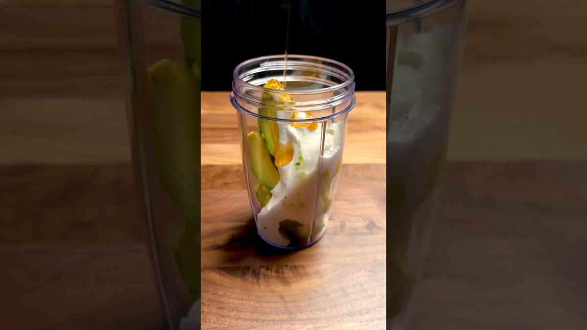 Refreshing Avocado Orange Smoothie #shorts #asmr