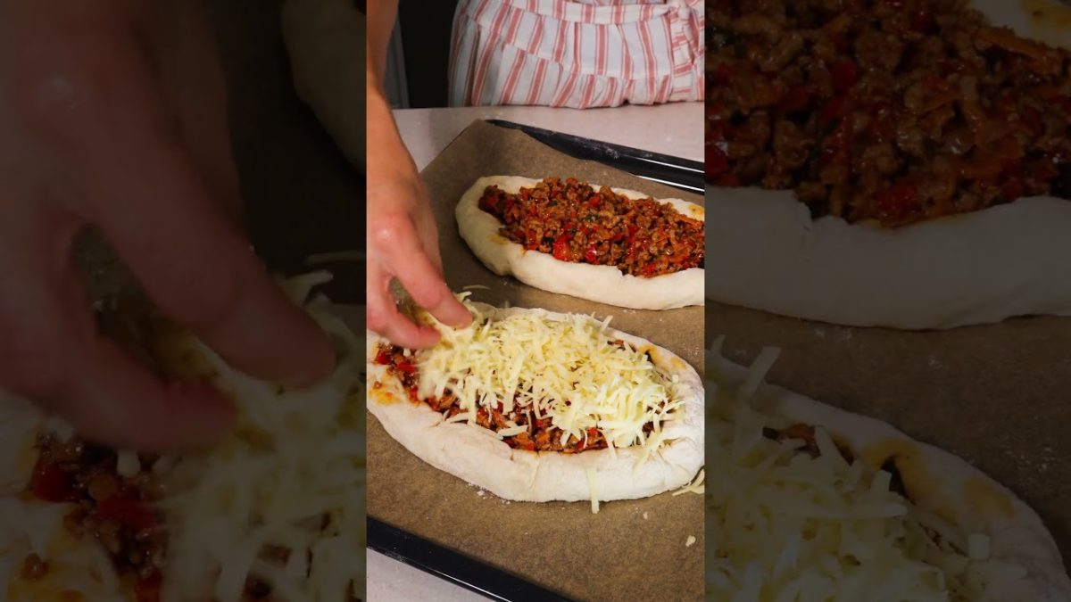 Easy Stuffed Crust Beef Bread #cooking #recipe #shorts