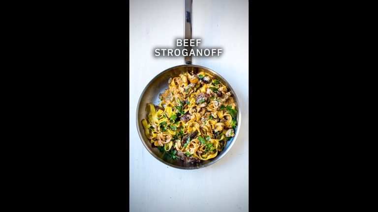 Beef Stroganoff with Tagliatelle #shorts