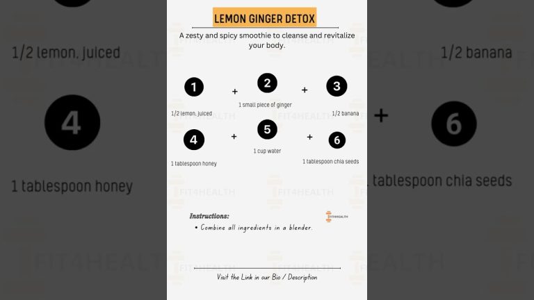 Lemon Ginger Detox Smoothie Recipe – Cleanse & Energize Naturally #shorts