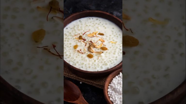 Desserts Recipe | Sabudana Kheer Recipe | How To Make Sabudana Kheer | Sabakki Payasa| Sago Payasam