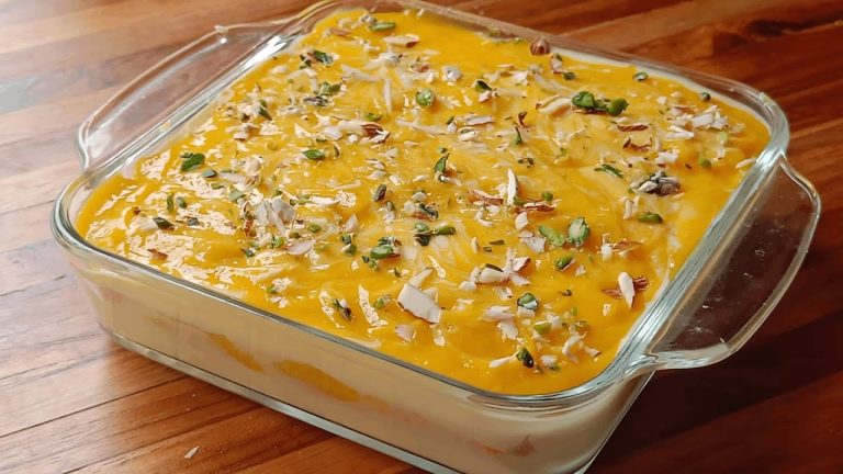 Easy Mango Dessert Without Cream | No Bake & No Cream! | Creamy Mango Custard Bread Pudding Recipe