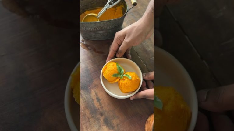 3 ingredients is all you need to make this EPIC mango sorbet! Ft. Sneha Singhi!