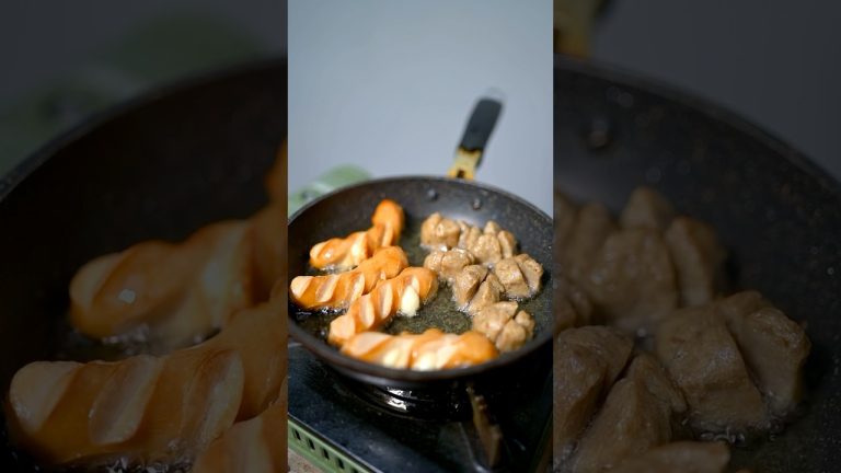 Hotdogs and Beef Meatballs fried #cooking #shorts