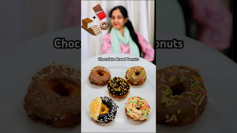 Chocolate Bread Donuts🍩🍫🍞#selinesrecipes #chocolate #shortsviraltrick