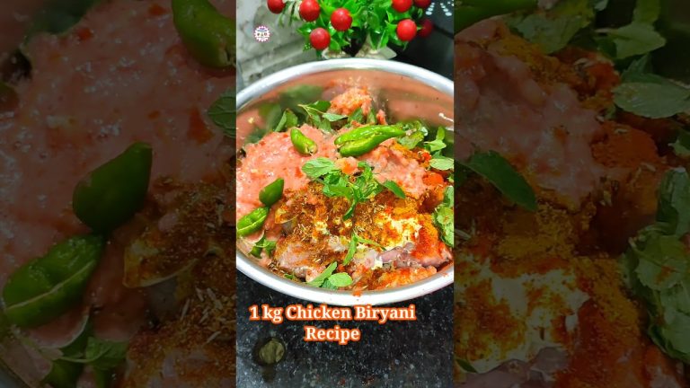 1 Kg Chicken Biryani Recipe #biryani #biryanirecipe #short #biryanilover #trend