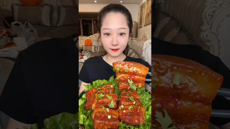 3 Kg Braised Pork belly eating challenge #asmr #mukbang #eatingchallenge #eating