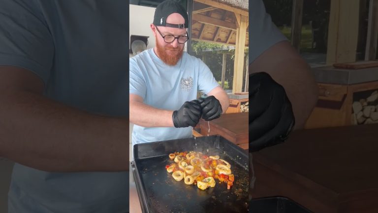 🦑 Encornets au chorizo 🦑 #bbq #barbecue #plancha #cuisine #recetterapide #bbqlovers #recettefacile