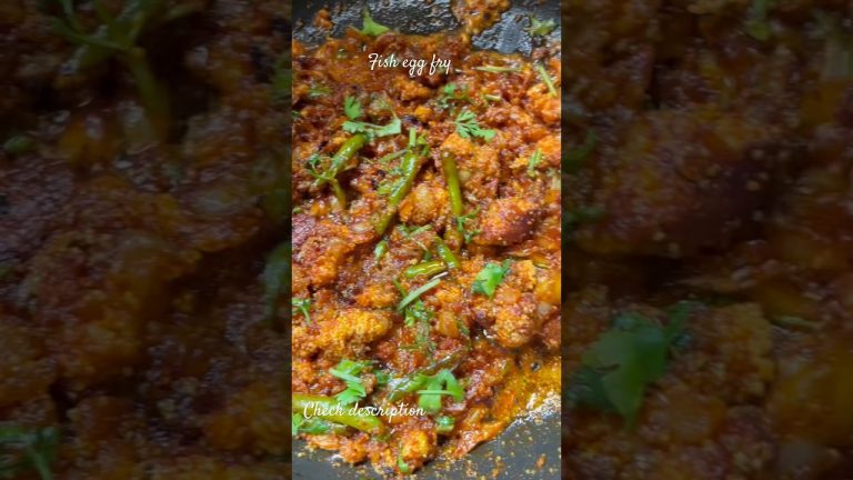 Fish Egg fry / How to prepare Fish Egg Fry 🌿#shorts