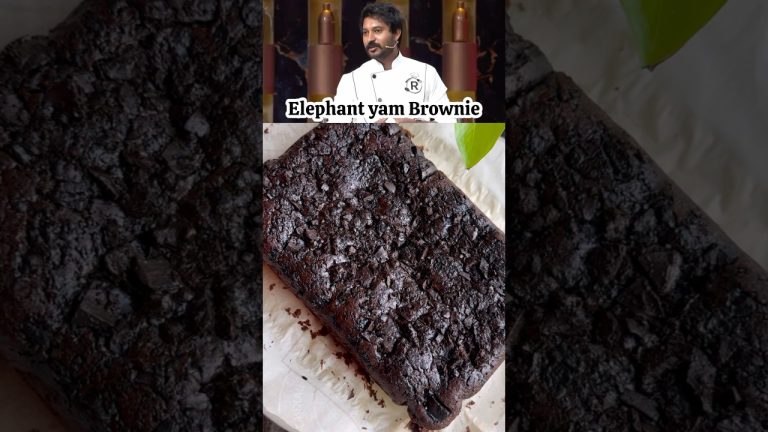 😱🔥கருணைக்கிழங்கு YAM BROWNIE😋NO MAIDA NO REFINED SUGAR Cook with comali recipe #yambrownie #cwc6