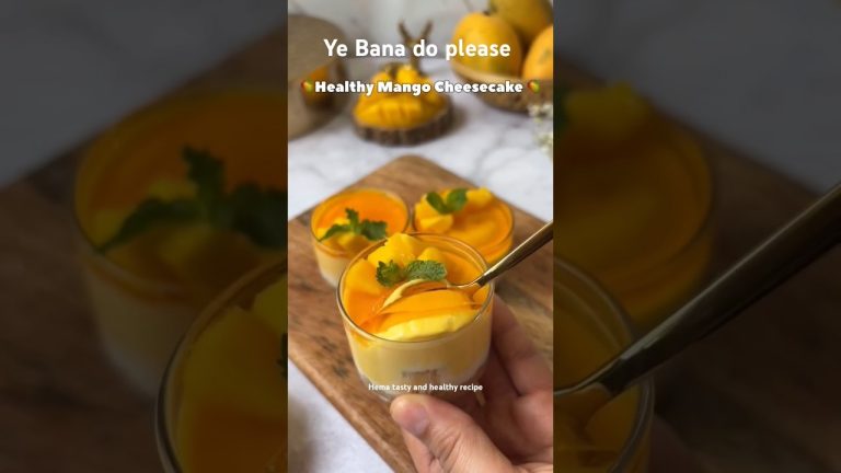 Healthy Mango Cheesecake #virelshorts #shotrs #mangocheesecake