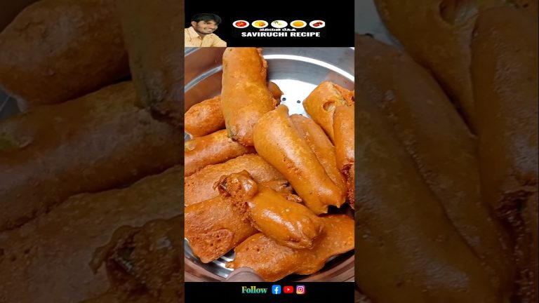 ಹೀರೆಕಾಯಿ ಬಜ್ಜಿ | Heerekayi Bajji recipe in Kannada | Bajji Recipe #saviruchirecipe #cooking