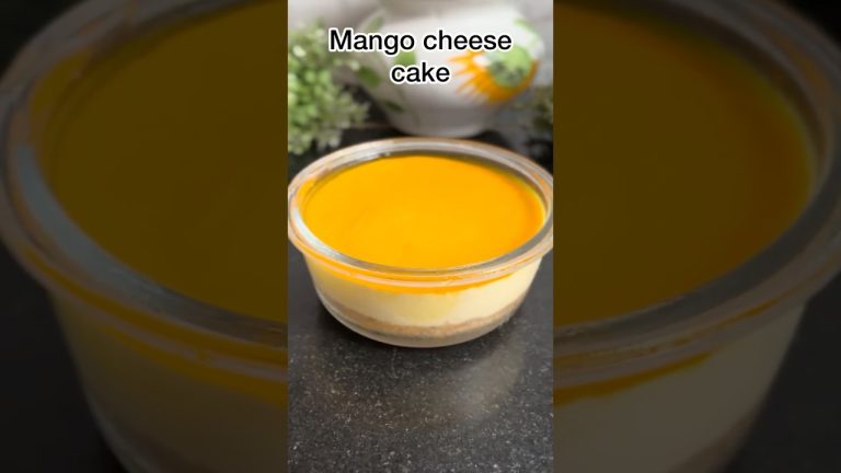 No bake Mango cheese cake #cheesecake#nobake#healthyrecipes#dessert#foodie#mango#recipe