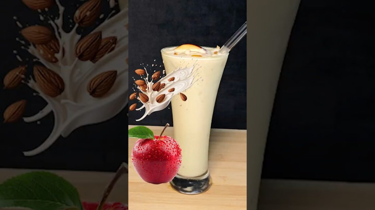 How to make Apple Milkshake #shorts #drinks #smoothie
