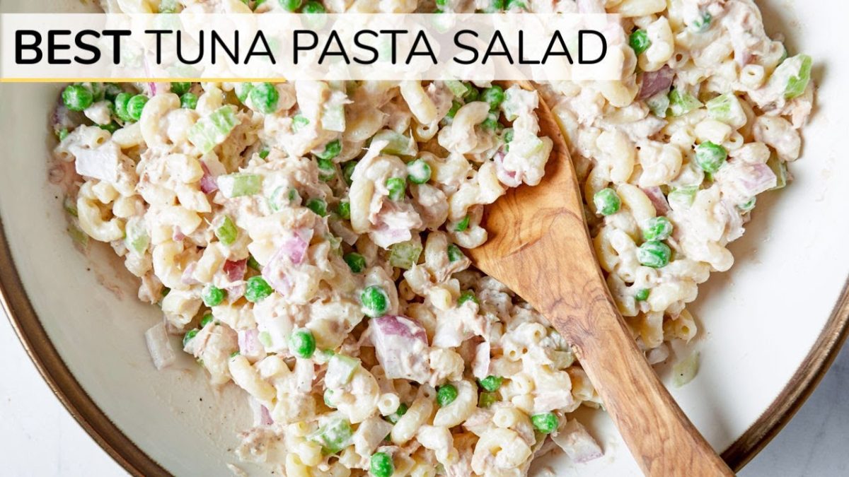 BEST TUNA PASTA SALAD RECIPE | cold + healthy