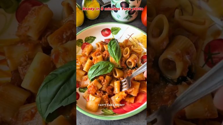 Tuna pasta ki recipe |Ready in 5 minutes #food #pasta #recipe #tuna #shorts